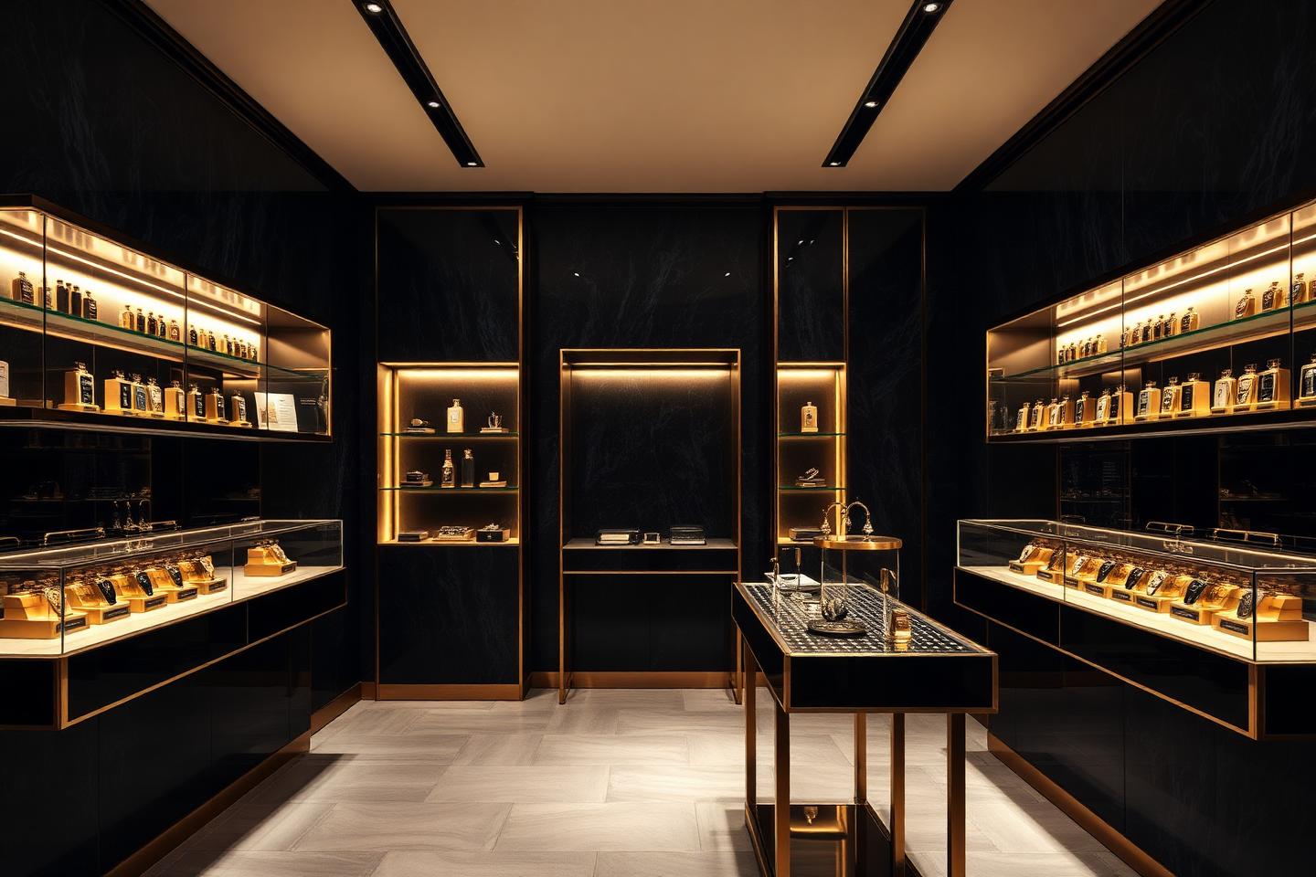 The NutanWear atelier, lit in warm gold